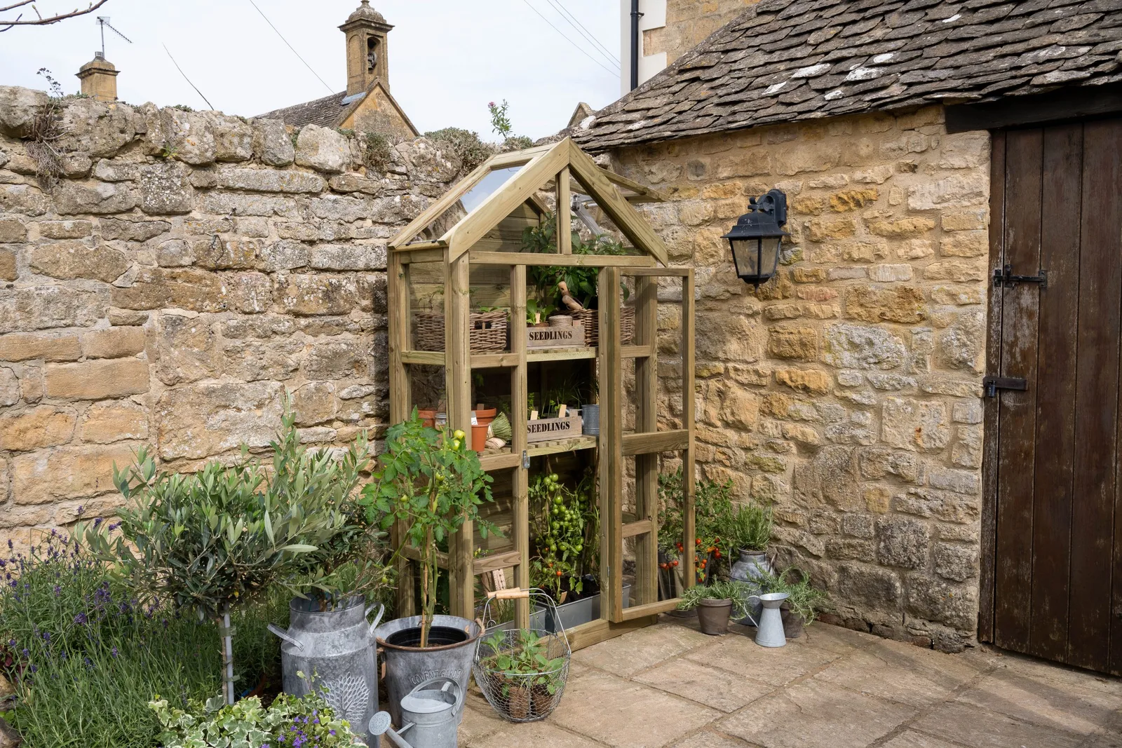 Georgian Tall Wall Greenhouse with Auto Vent — view 2 of 11