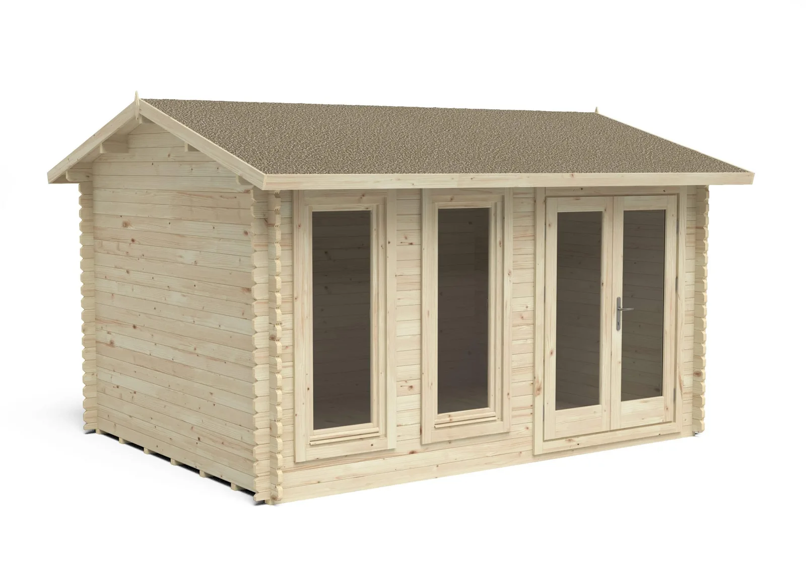 Chiltern 4.0m x 3.0m Log Cabin Single Glazed 24kg Felt, No Underlay — view 3 of 8