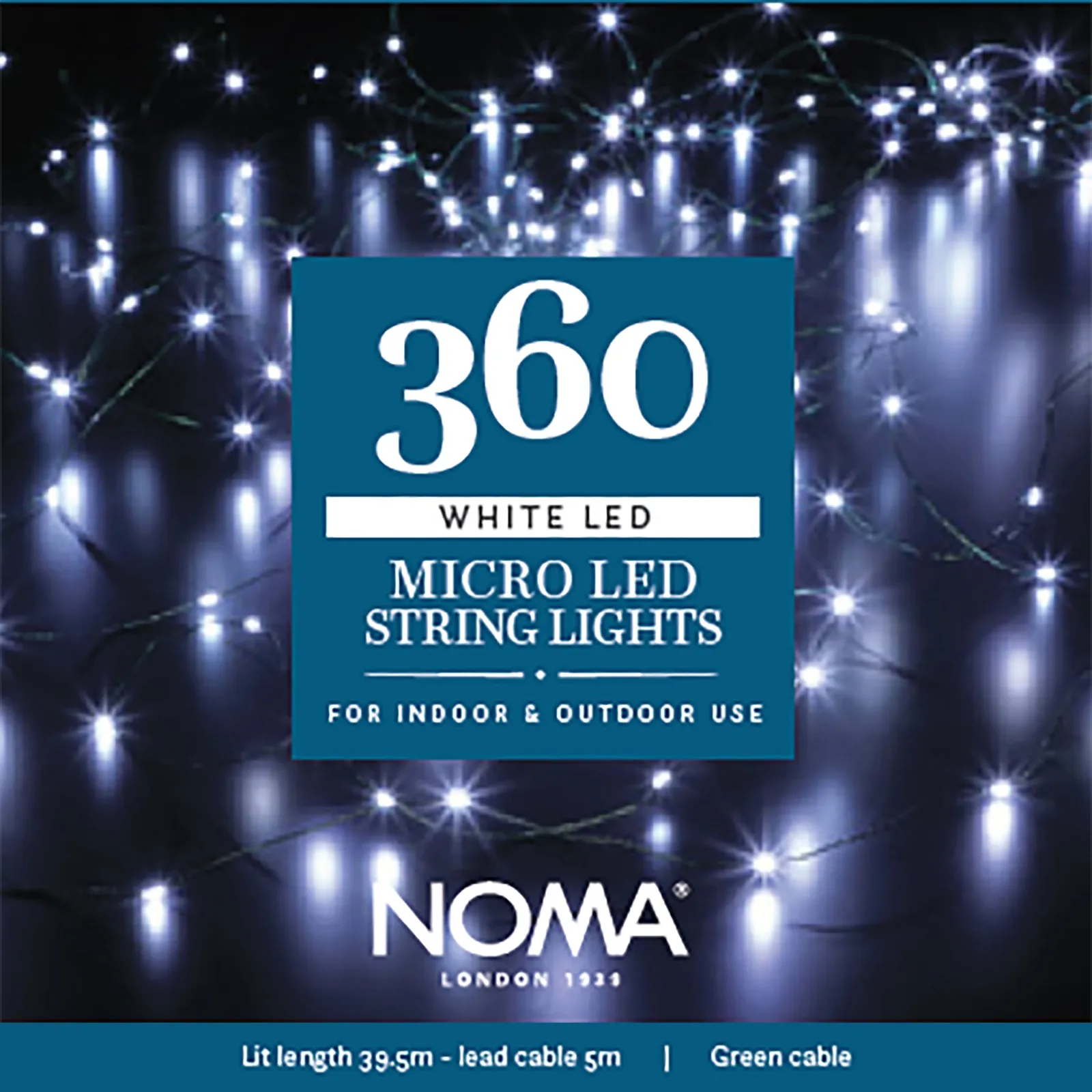 Noma Noma Christmas White Micro String Lights With Green Cable - 360, 480, 720 — view 2 of 4