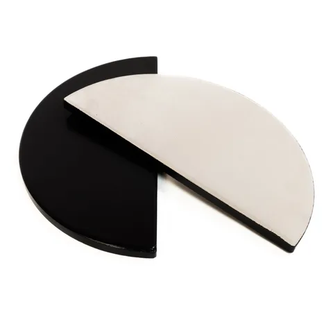Draco Grills Draco Grills Black Half Moon Deflector Stones for 22 Inch Kamado Grill