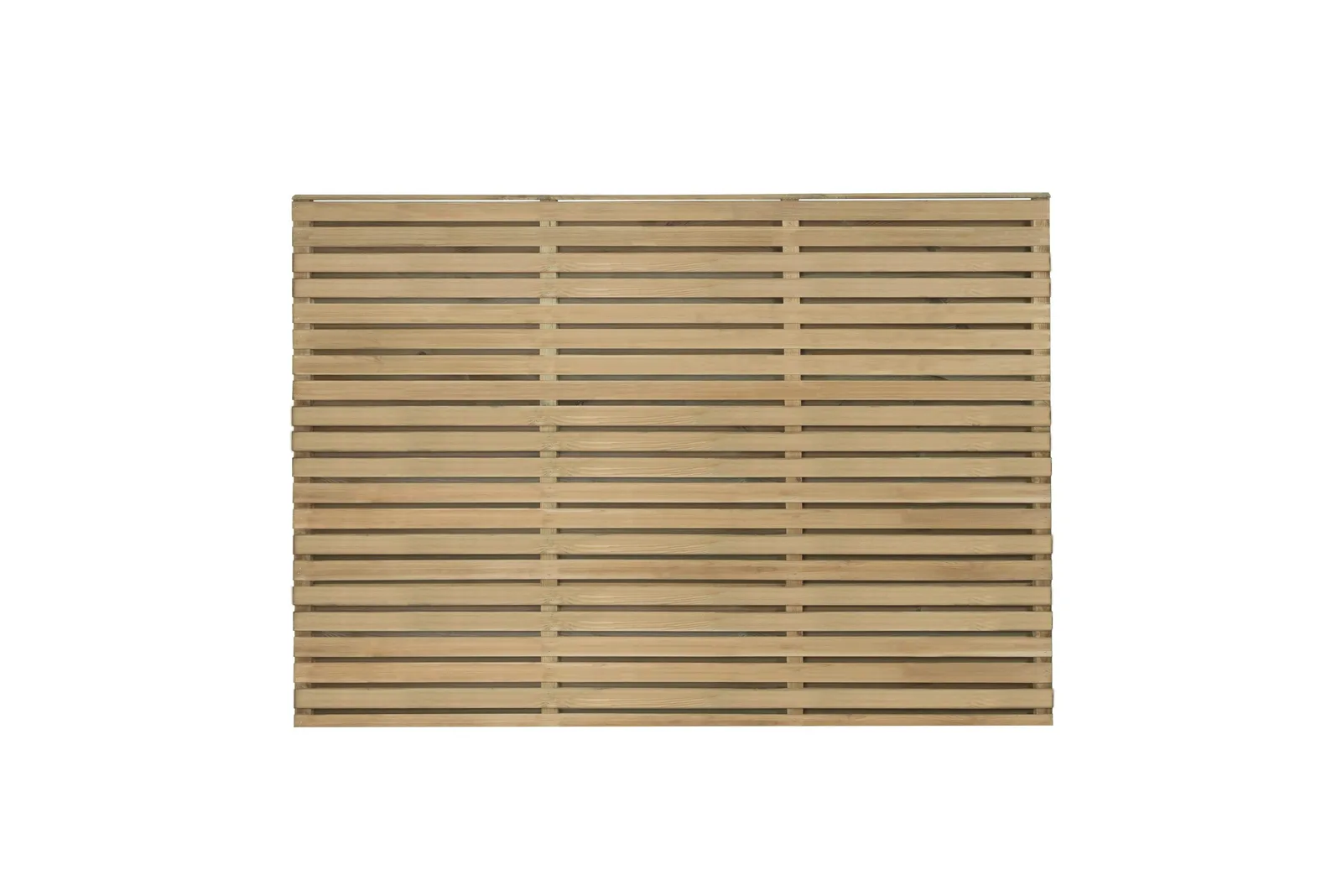 1.8m x 1.2m Pressure Treated Contemporary Double Slatted Fence Panel — view 2 of 4