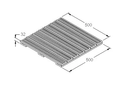 Ridged Deck Tile – 50x50cm — view 2 of 2