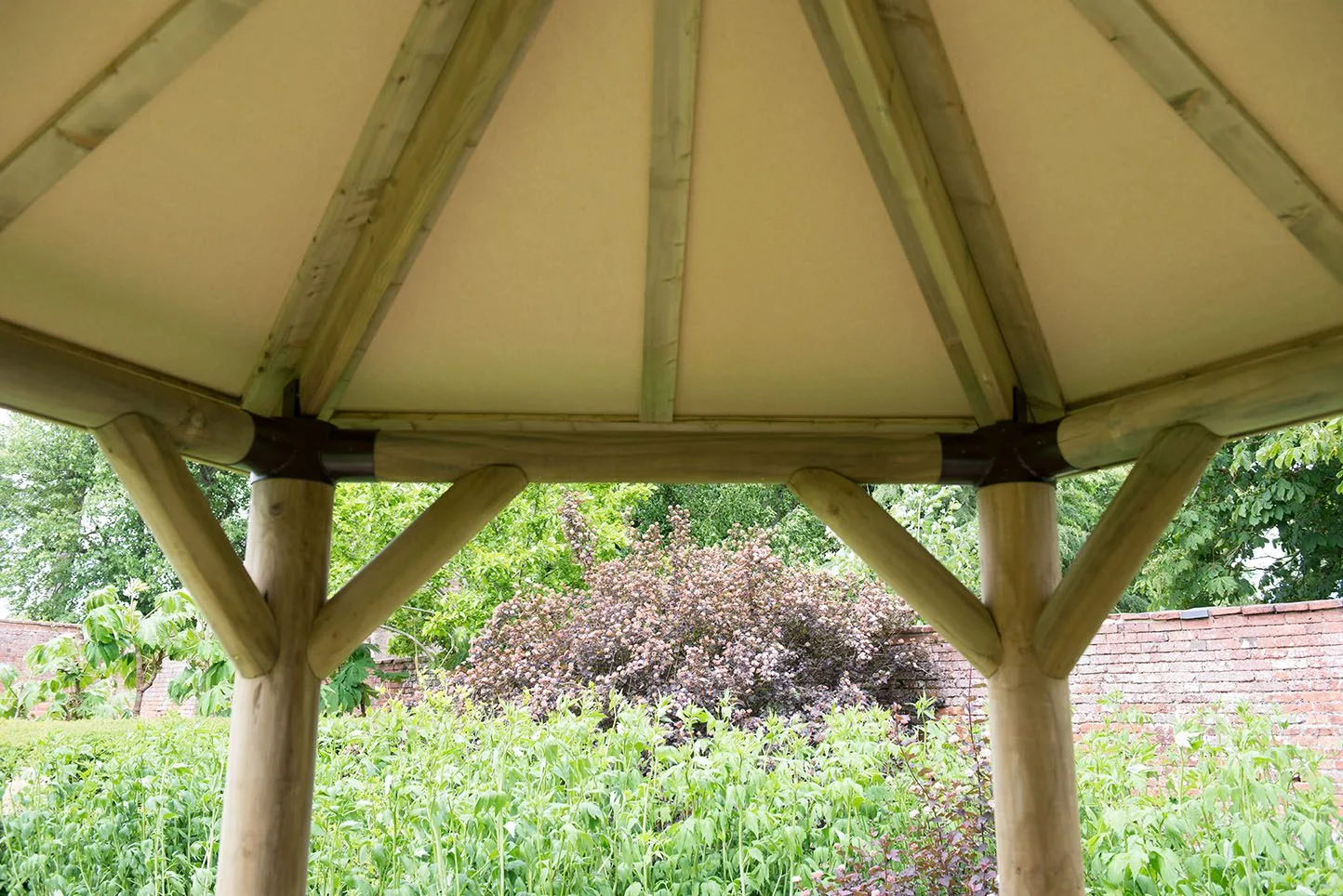3m Premium Hexagonal Wooden Garden Gazebo with Timber Roof — view 2 of 8