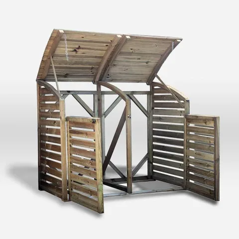 Mercia Garden Products Pressure Treated Double Bin Store