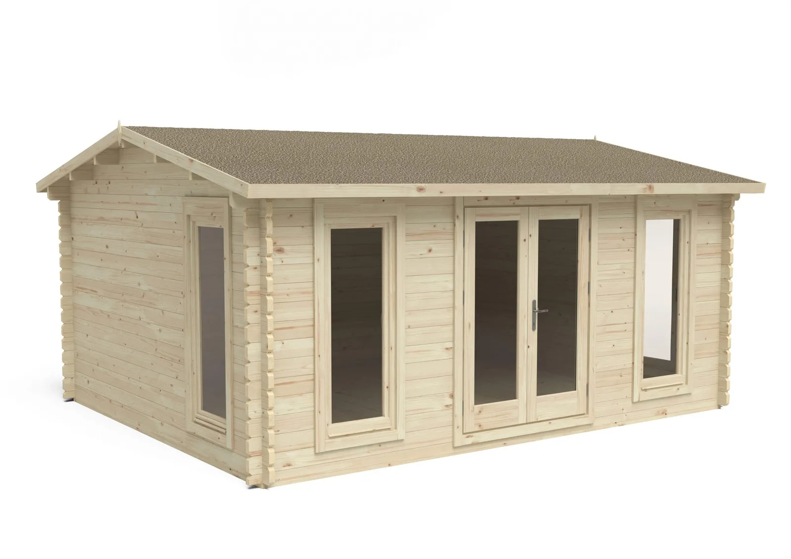 Rushock 5.0m x 4.0m Log Cabin Double Glazed 24kg Polyester Felt, Plus Underlay — view 3 of 7