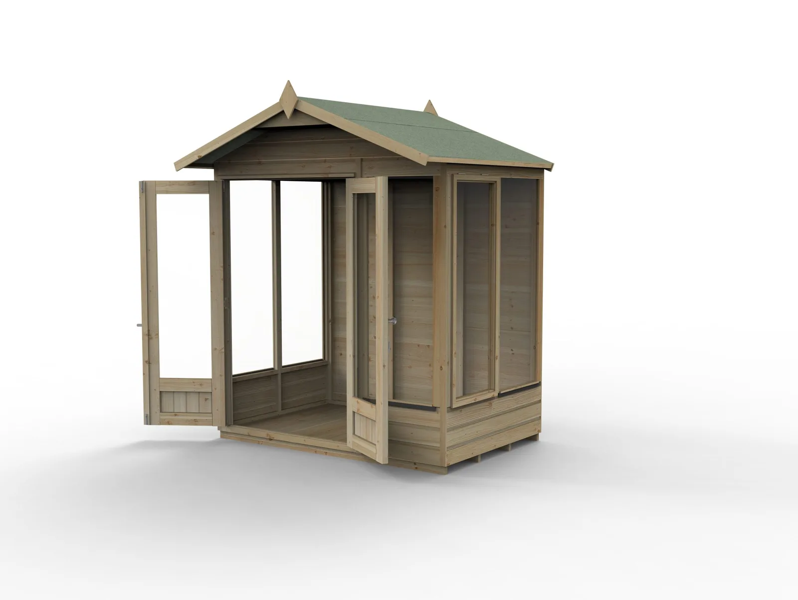 Beckwood Apex Summerhouse 6×4 – Double Door – 5 Windows – 1 Opening — view 2 of 17