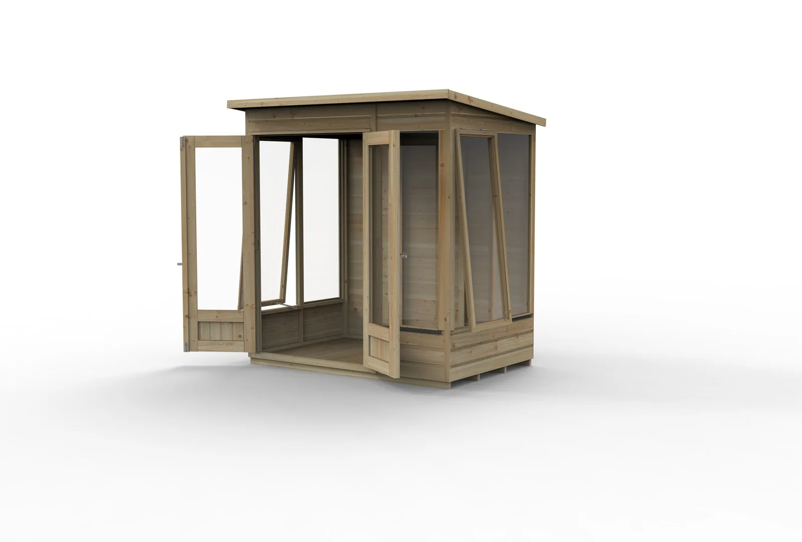 Beckwood Pent Summerhouse 6×4 – Double Door – 5 Windows – 2 Opening — view 3 of 18