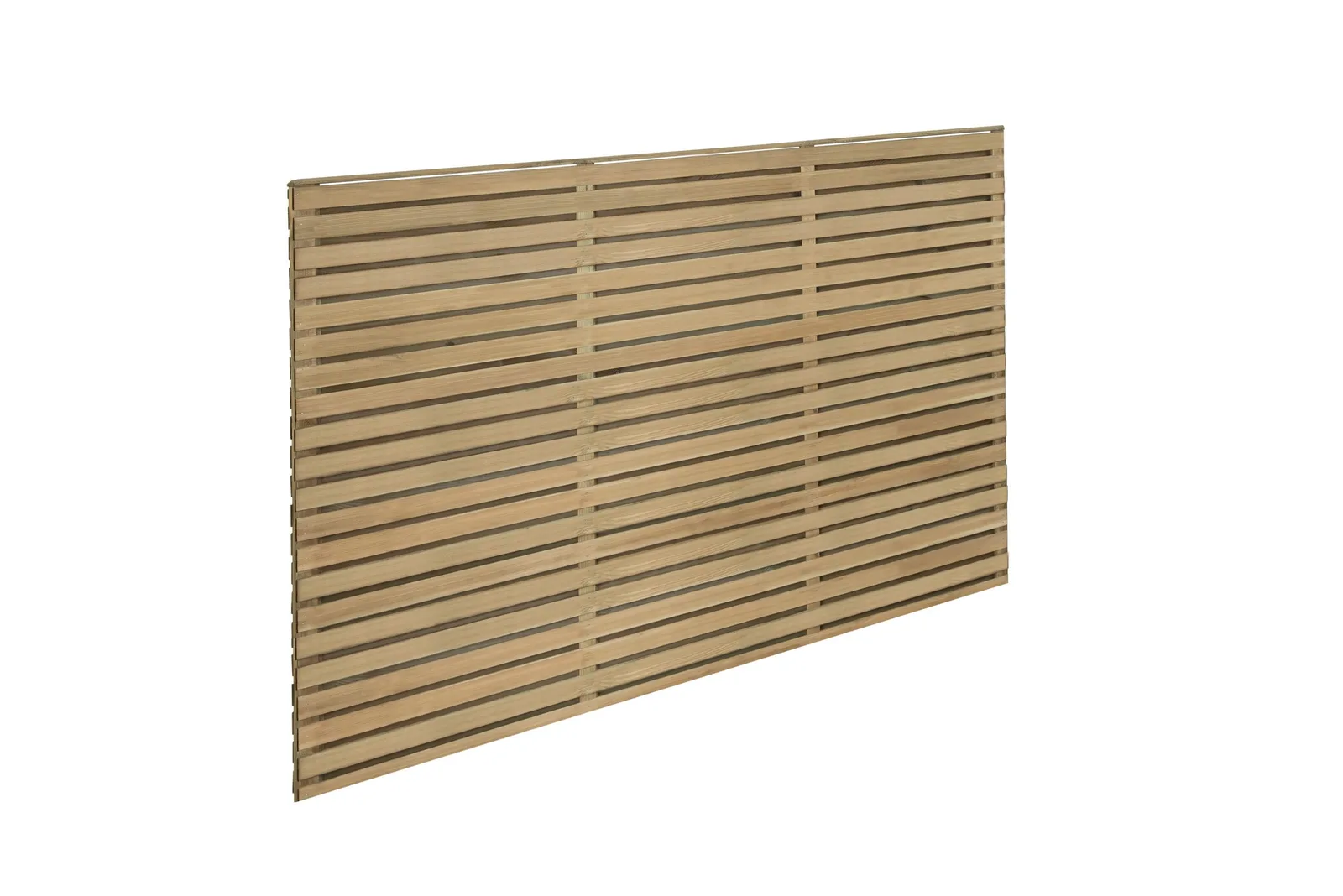 1.8m x 1.2m Pressure Treated Contemporary Double Slatted Fence Panel — view 3 of 4