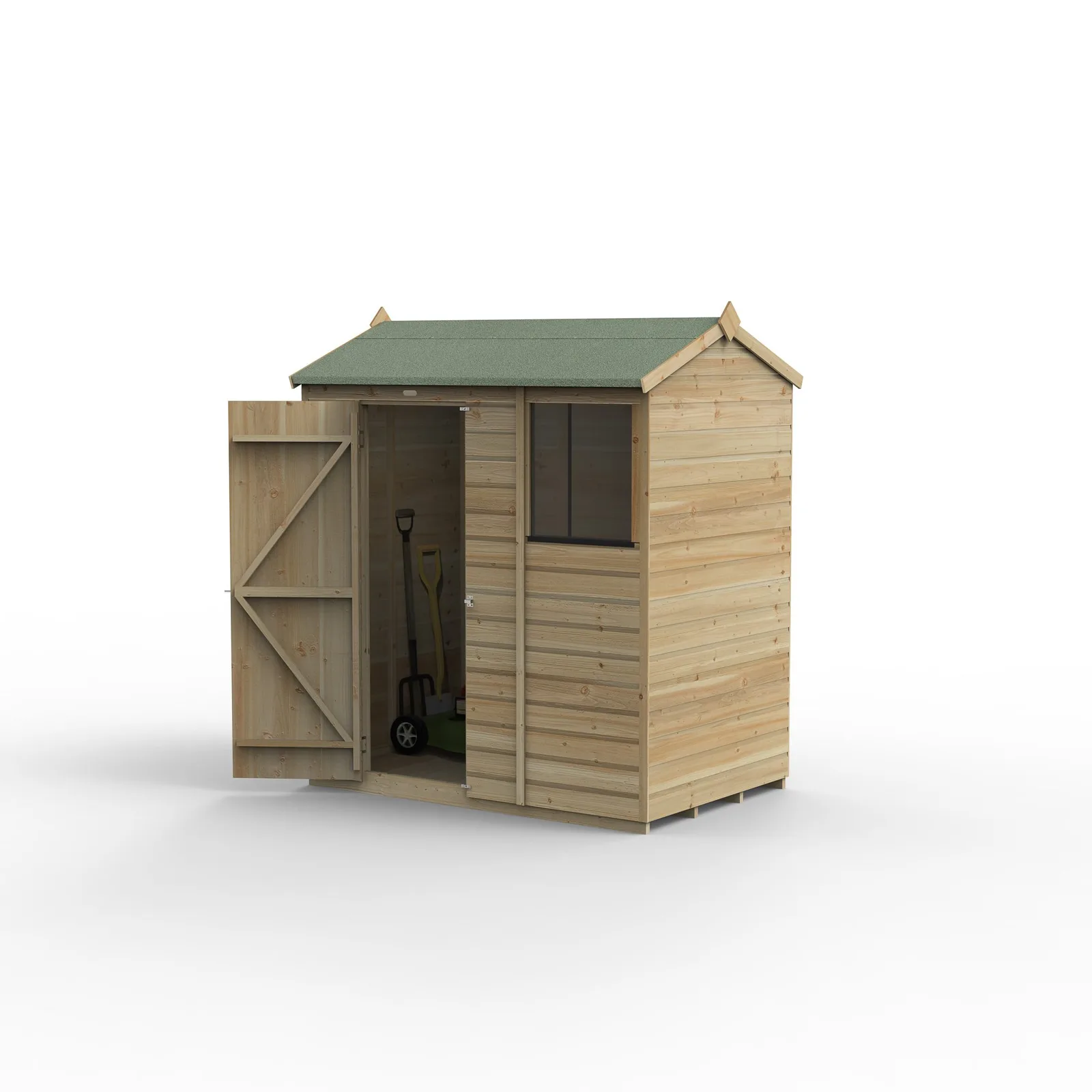 Beckwood 6×4 Reverse Apex Shed – 1 Window — view 2 of 20