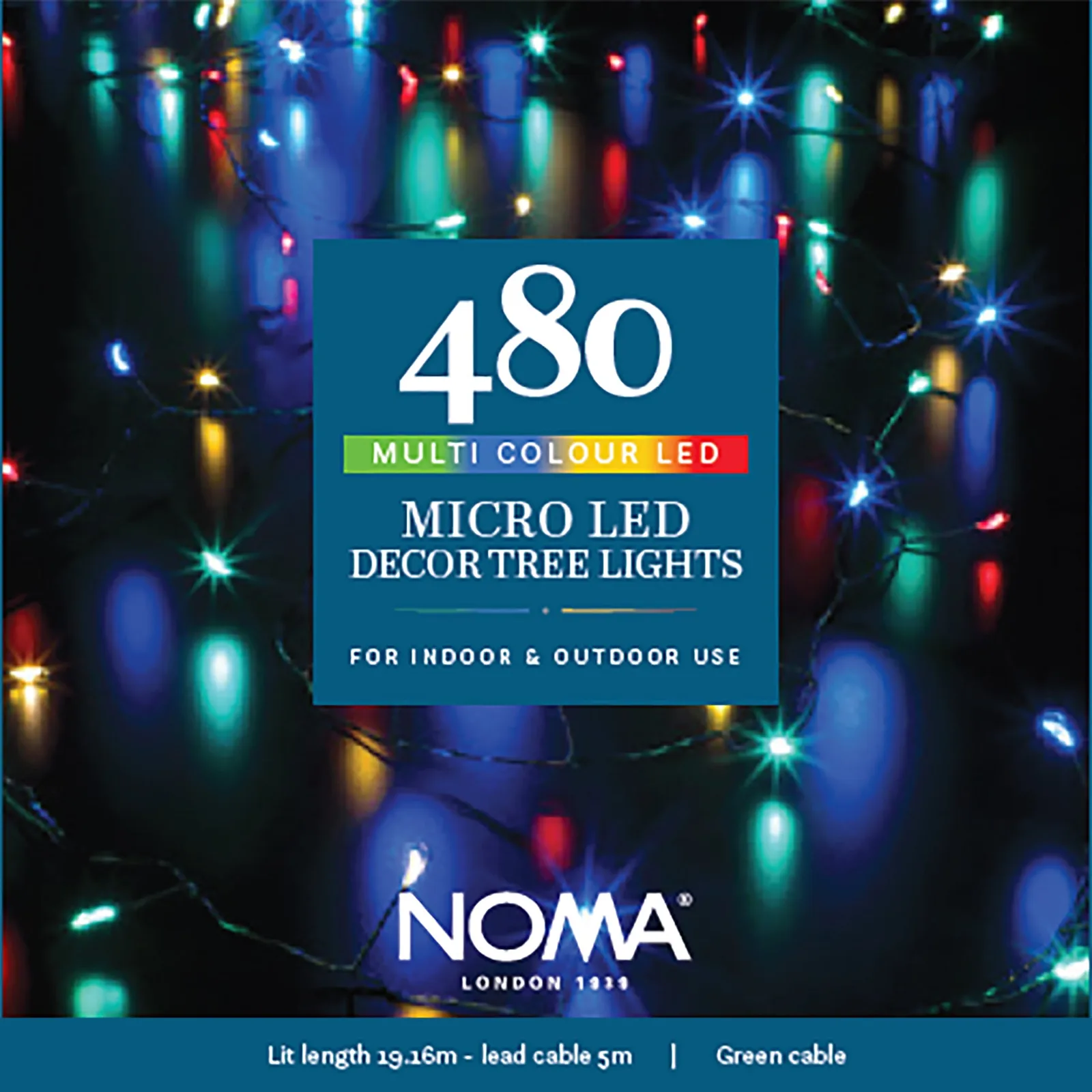 Noma Noma Multicoloured Micro Decor Christmas Tree Lights With Green Wire - 360, 480, 720 — view 2 of 3