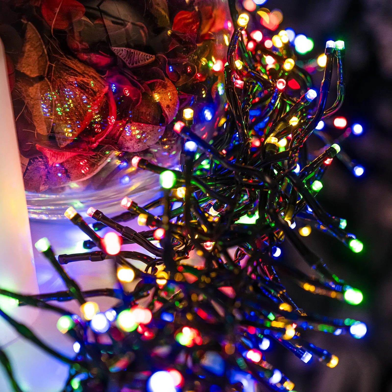 The Christmas Centre Multi-Coloured Multi-Function Christmas Cluster Lights with Green Cable 360, 480, 720, 960, 2000 LEDs — view 2 of 6