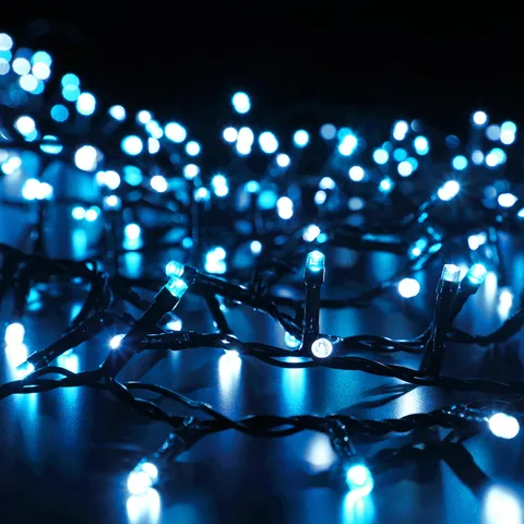 Noma Noma Ice Blue Outdoor Decor Christmas Tree LED Lights With Green Cable 480, 720, 960, 2000