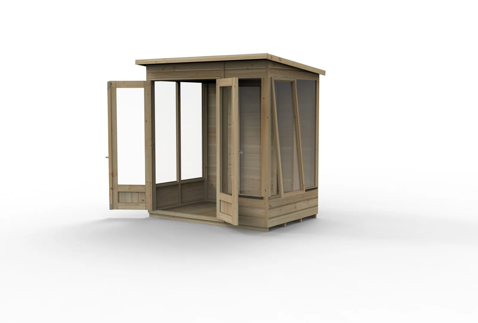 Beckwood Pent Summerhouse 6×4 – Double Door – 5 Windows – 1 Opening — view 3 of 18