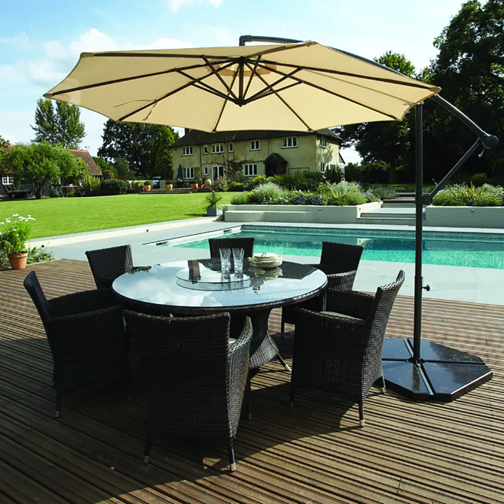 Bracken Outdoors Bracken Outdoors 3m Round Beige Cantilever Garden Parasol — view 2 of 2