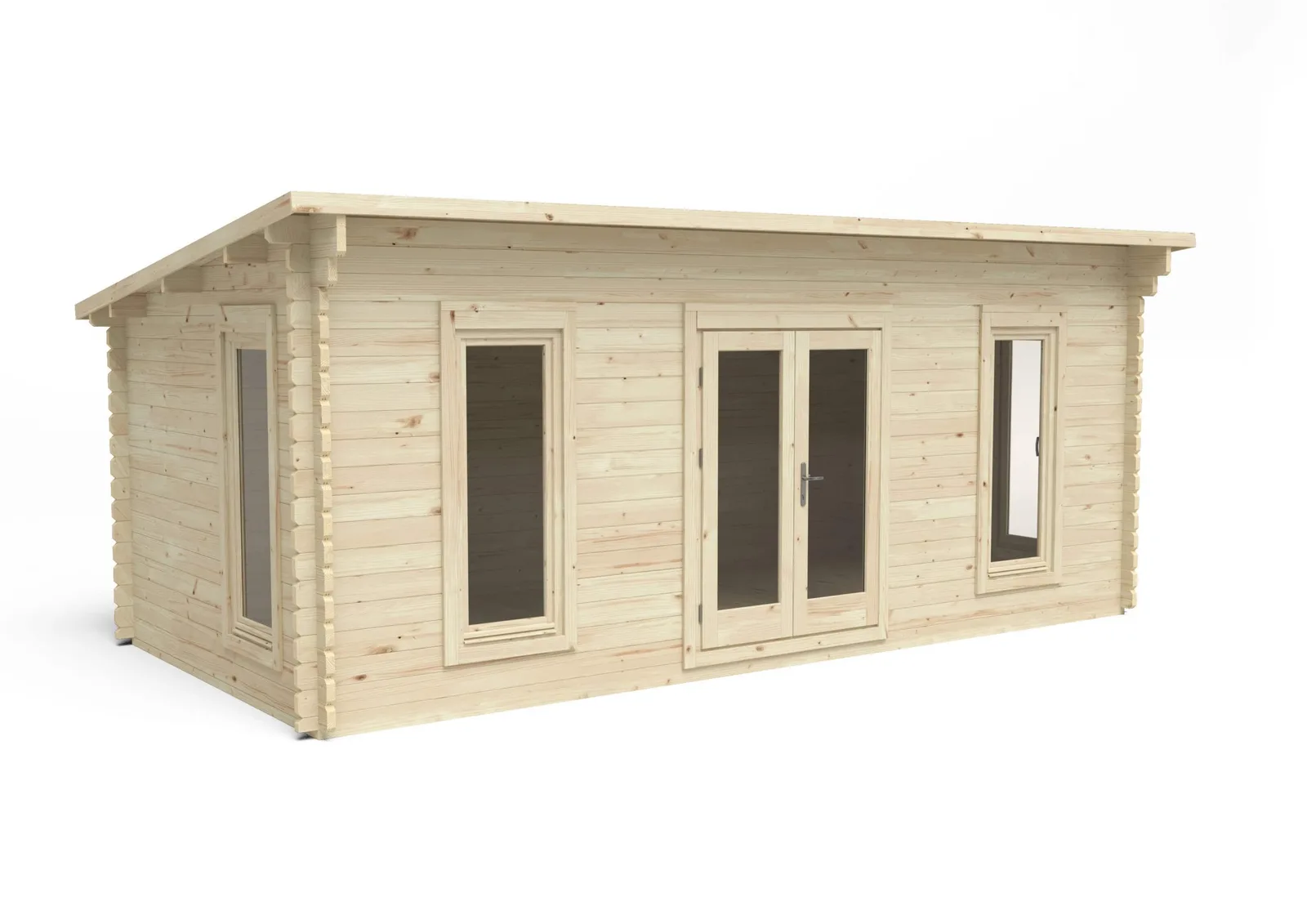Arley 6.0m x 3.0m Log Cabin Double Glazed 24kg Polyester Felt, No Underlay — view 4 of 7