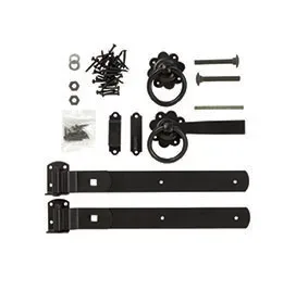 Ring Gate Latch Set – Black Zinc Coated