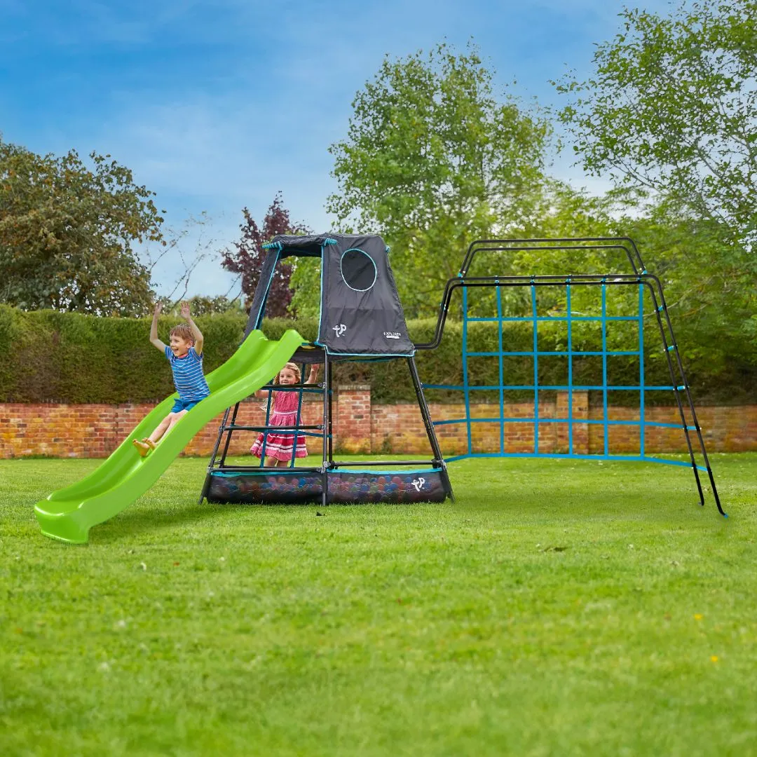 TP Toys TP Explorer Metal Climbing Frame Set with Monkey Bridge & Ripple Slide Black Edition — view 2 of 3