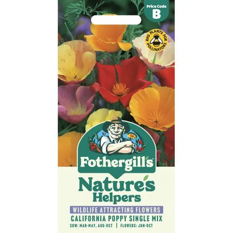 Mr Fothergills Californian Poppy Single Mixed Seeds