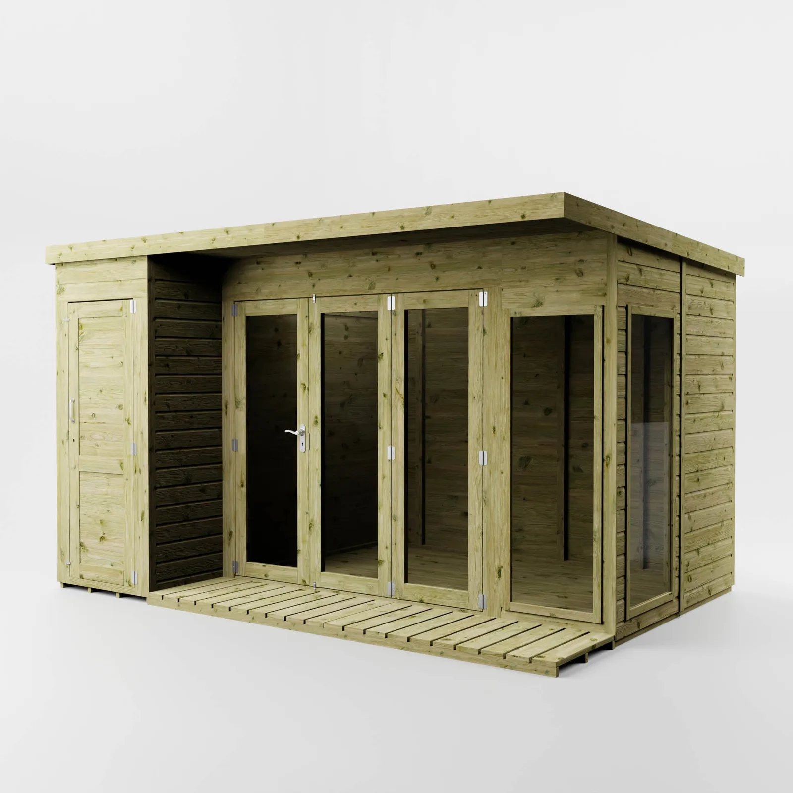 Mercia Garden Products Contemporary Summerhouse with Side Shed — view 2 of 2