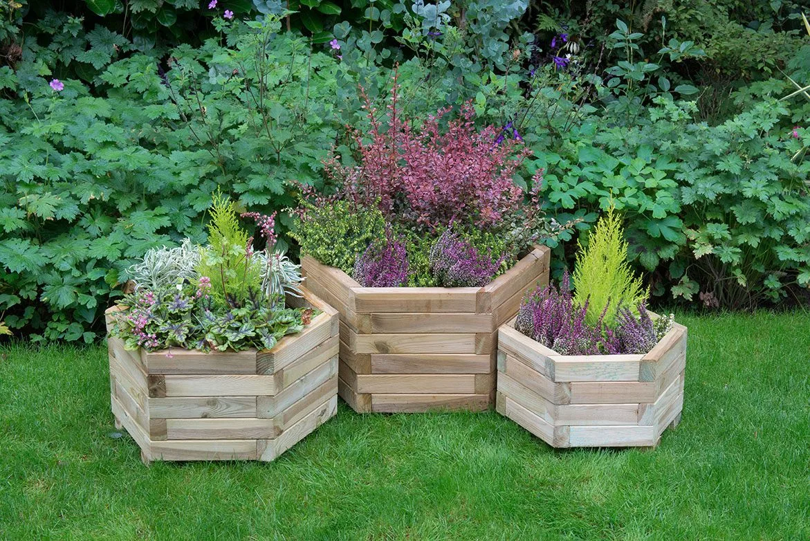 York Hexagonal Planter – Set of 3 — view 2 of 4