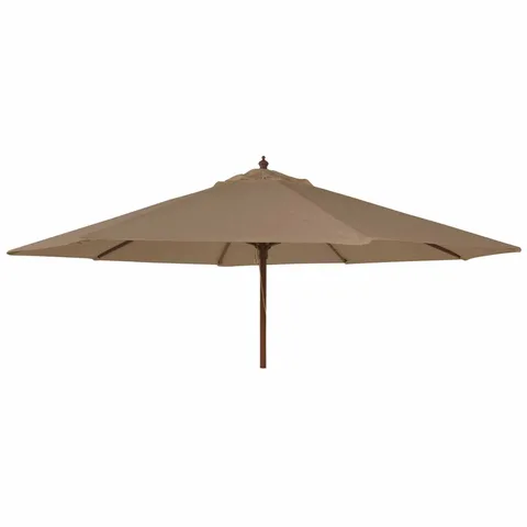 Alexander Rose Alexander Rose 2.7m Hardwood Round Garden Parasol - Taupe