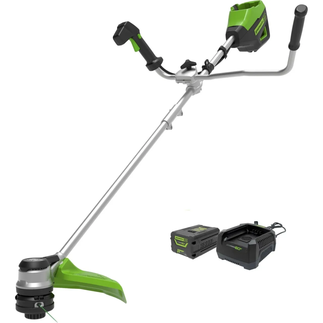 Greenworks Greenworks 60V 40cm Cordless Bike Handle Brushcutter and Line Trimmer Kit — view 3 of 3