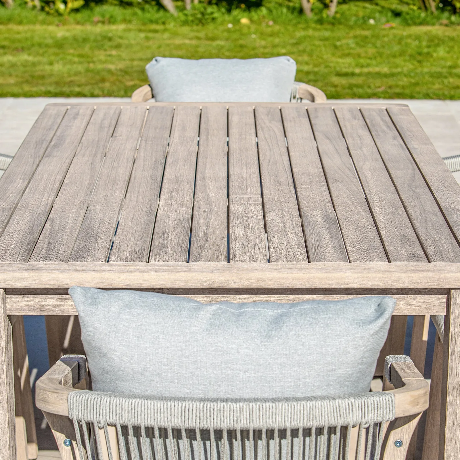 Bracken Outdoors Bracken Outdoors Charlton Acacia Wood and Rope 6 Seat Rectangular Dining Garden Furniture Set — view 2 of 22