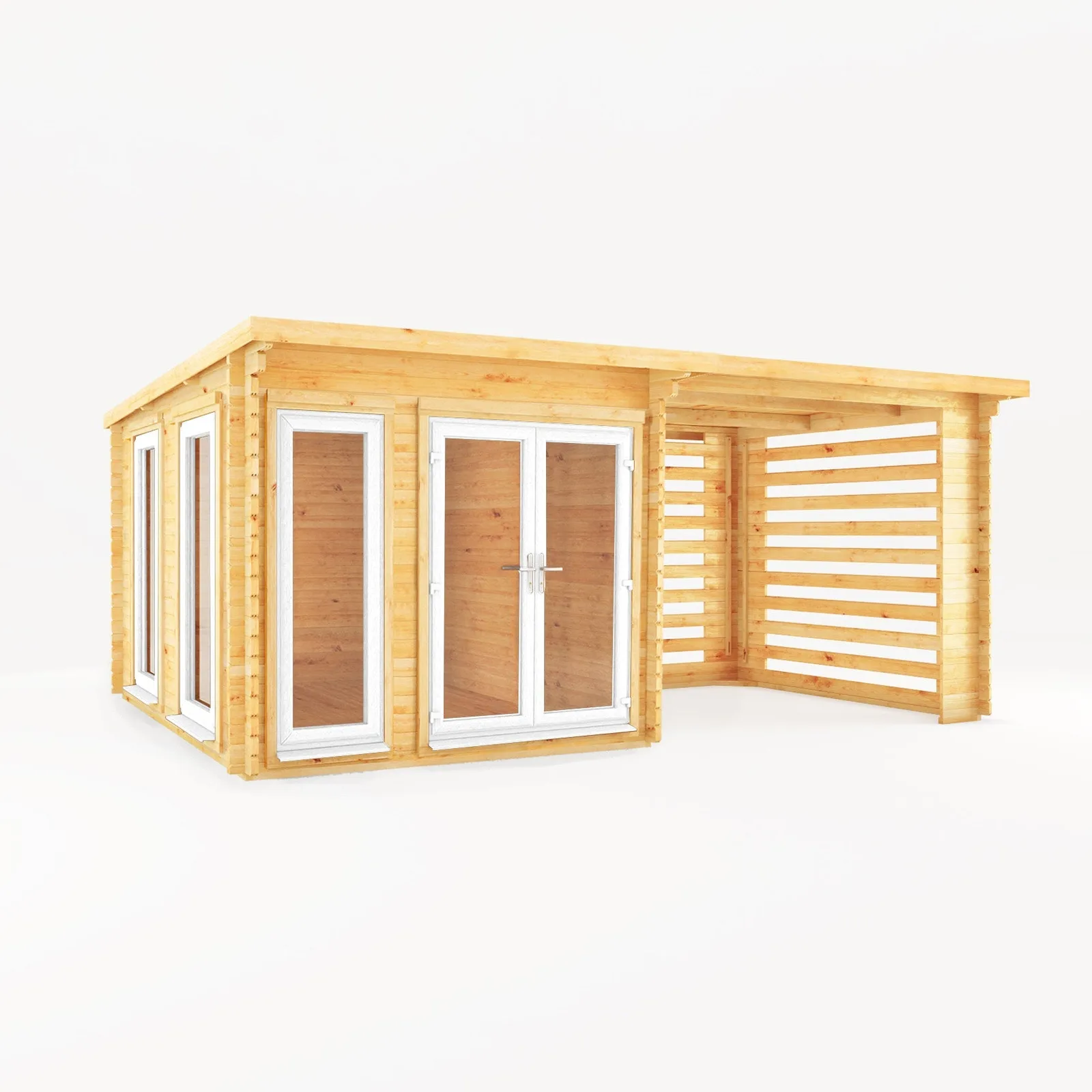 Mercia Garden Products The Studio Pent Log Cabin with Slatted Area — view 2 of 8