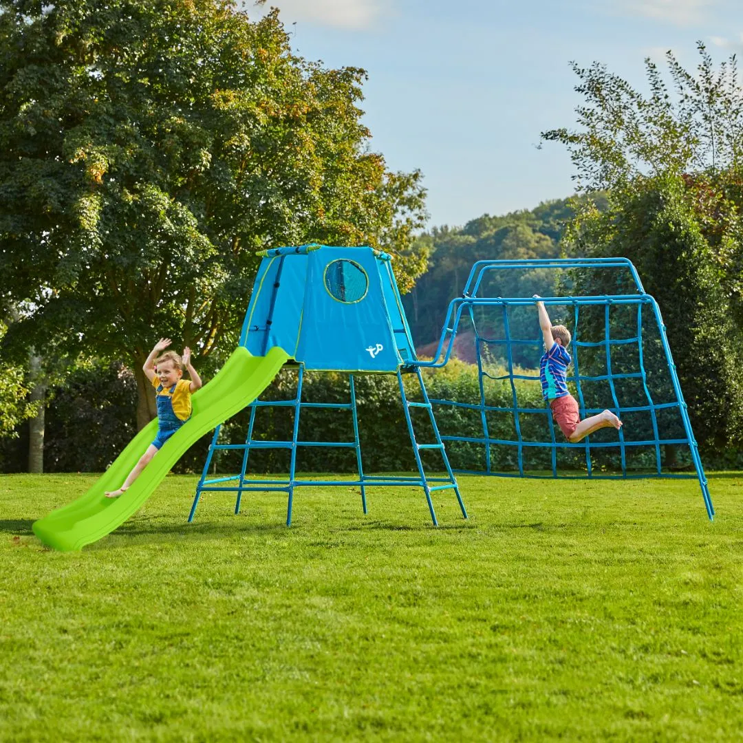 TP Toys TP Explorer Metal Climbing Frame with 8ft Ripple Slide and Monkey Bridge — view 2 of 3
