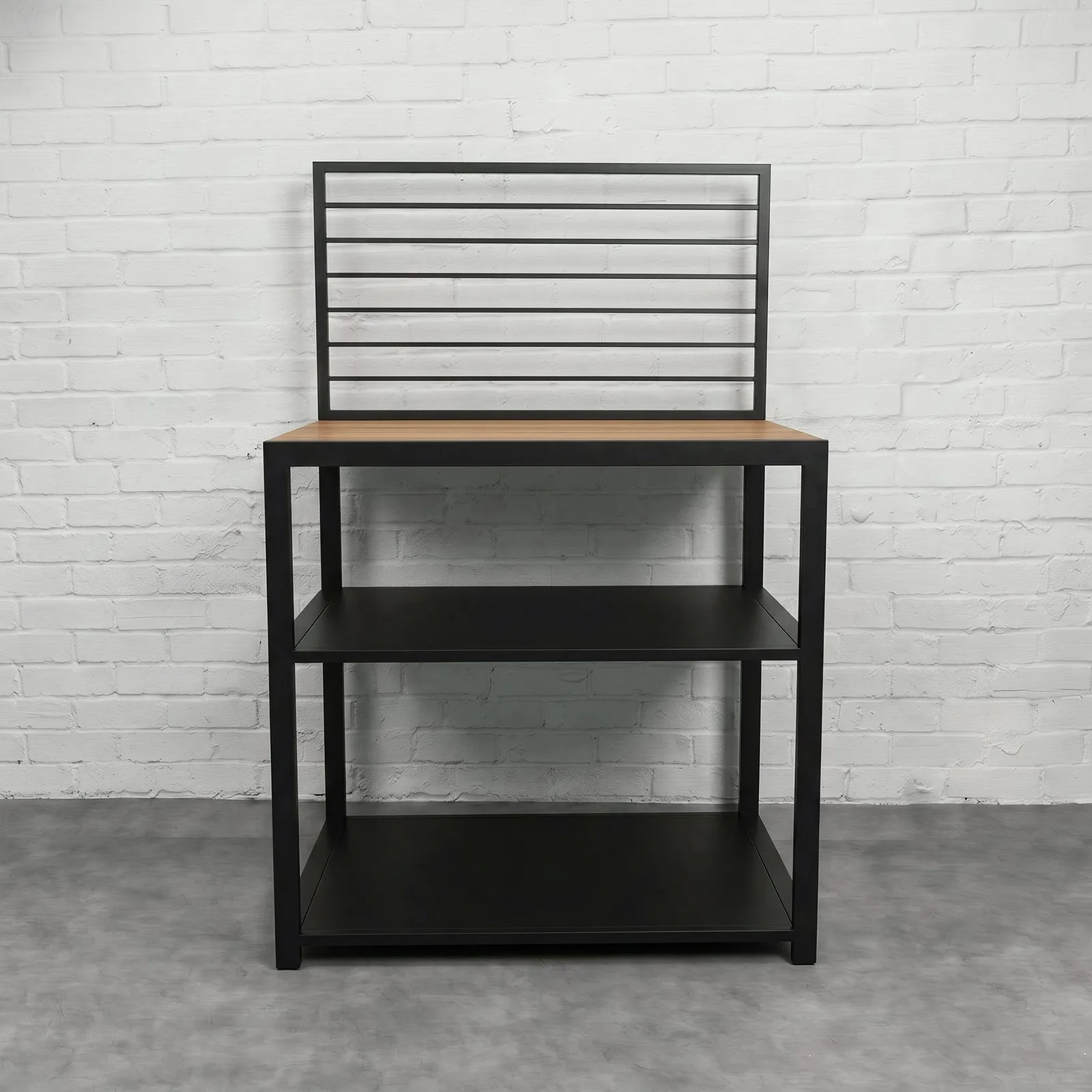 Draco Grills Draco Grills Scandic Aluminium Modular Outdoor Kitchen Shelf Unit with Wood Effect Top — view 2 of 5