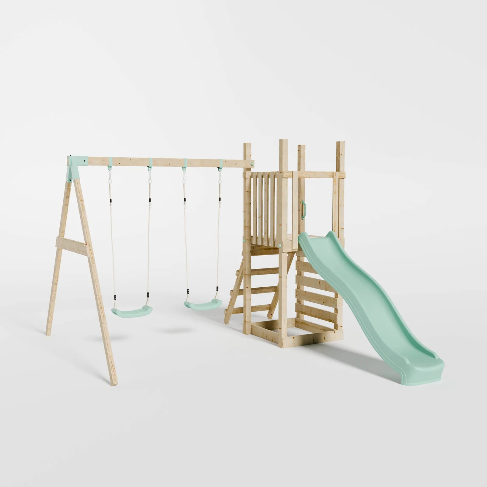 Mercia Garden Products Climbing Frame with Slide & Double Swing