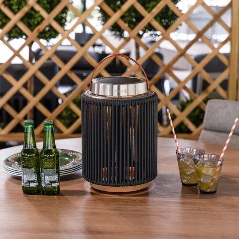 Bracken Outdoors Bracken Outdoors Aurora Straight Charcoal Solar Lantern - Small