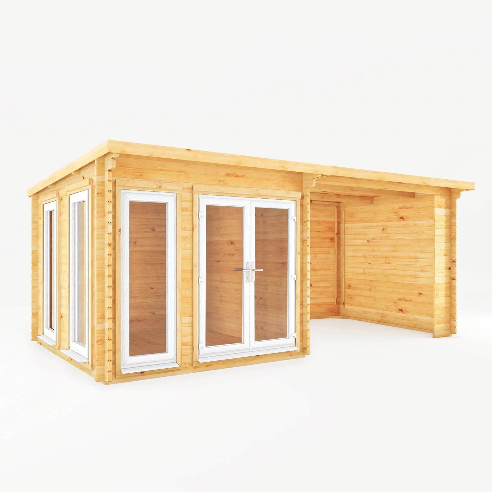Mercia Garden Products The Studio Pent Log Cabin with Patio Area — view 2 of 8