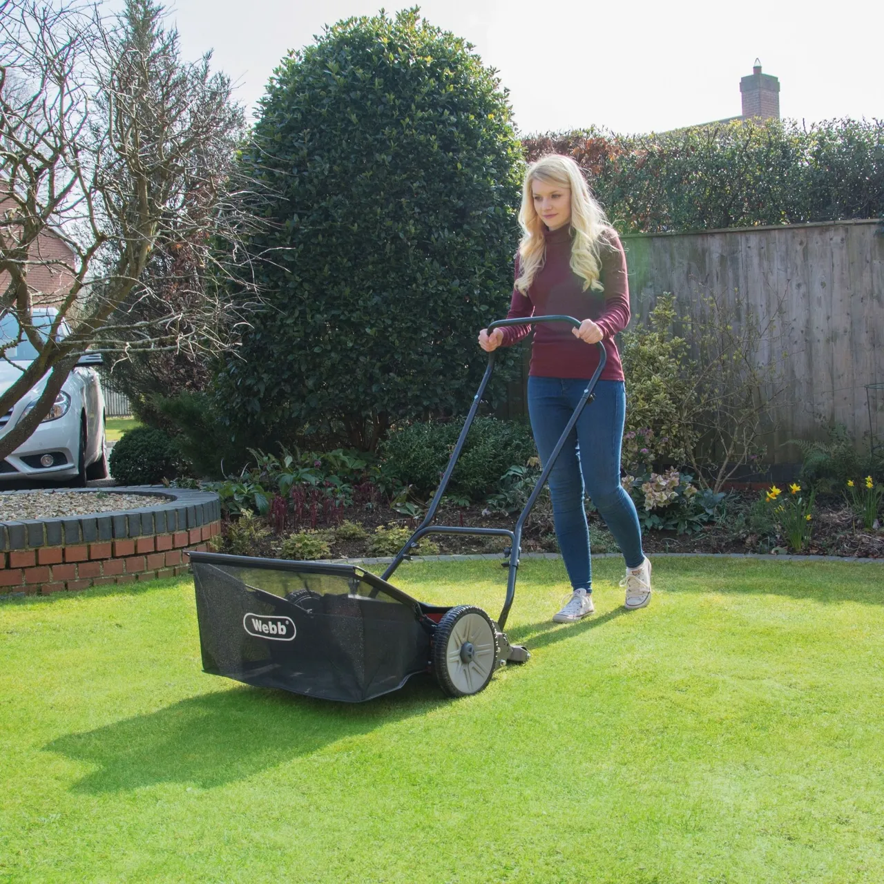 Webb Webb 18 Inch Hand Push Cylinder Lawn mower — view 3 of 3