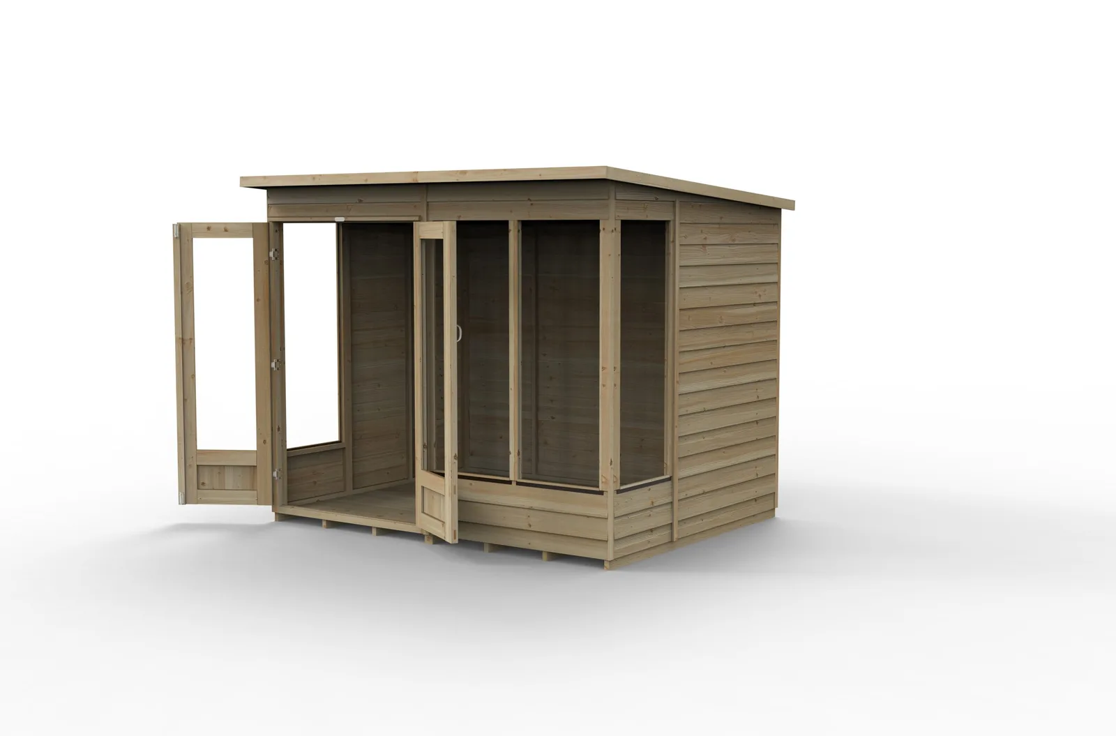 4LIFE Pent Summerhouse 8×6 – Double Door – 4 Window — view 2 of 12