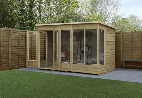 4LIFE Pent Summerhouse 10×6 – Double Door – 5 Window