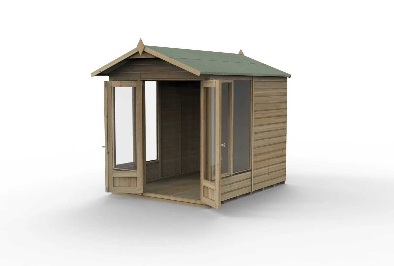 Beckwood Apex Summerhouse 8×6 – Double Door – 5 Windows – 2 Opening — view 3 of 18