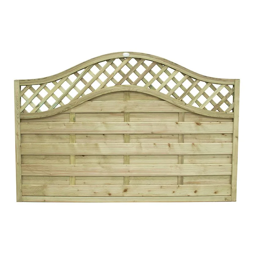 1.8m x 1.2m Pressure Treated Decorative Europa Prague Fence Panel — view 2 of 4