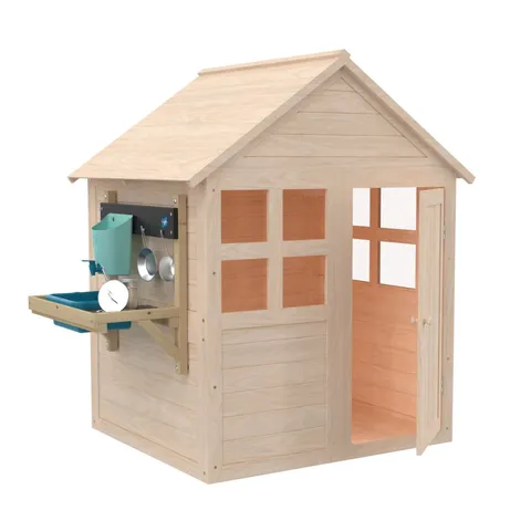 TP Toys Buttercup Cottage Wooden Playhouse with Floor and Mud Kitchen - FSC® certified