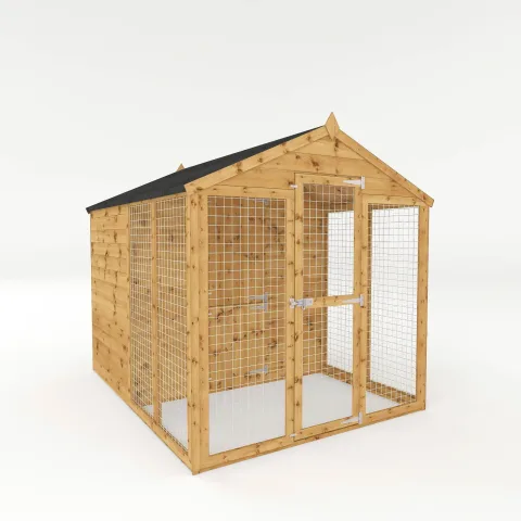 Mercia Garden Products Shiplap Apex Dog Kennel & Run