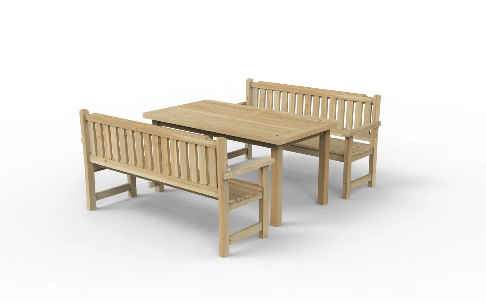 Rosedene Set 1 – Benches & Table set — view 2 of 3