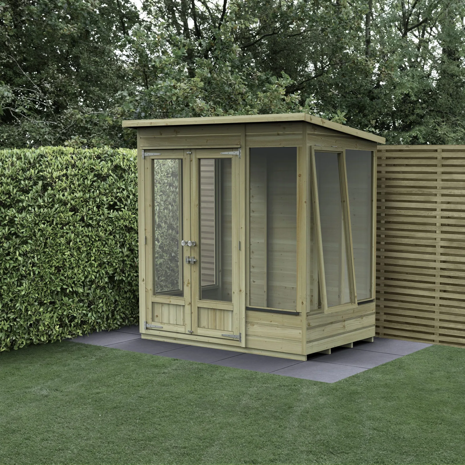 Beckwood Pent Summerhouse 6×4 – Double Door – 5 Windows – 1 Opening — view 2 of 18
