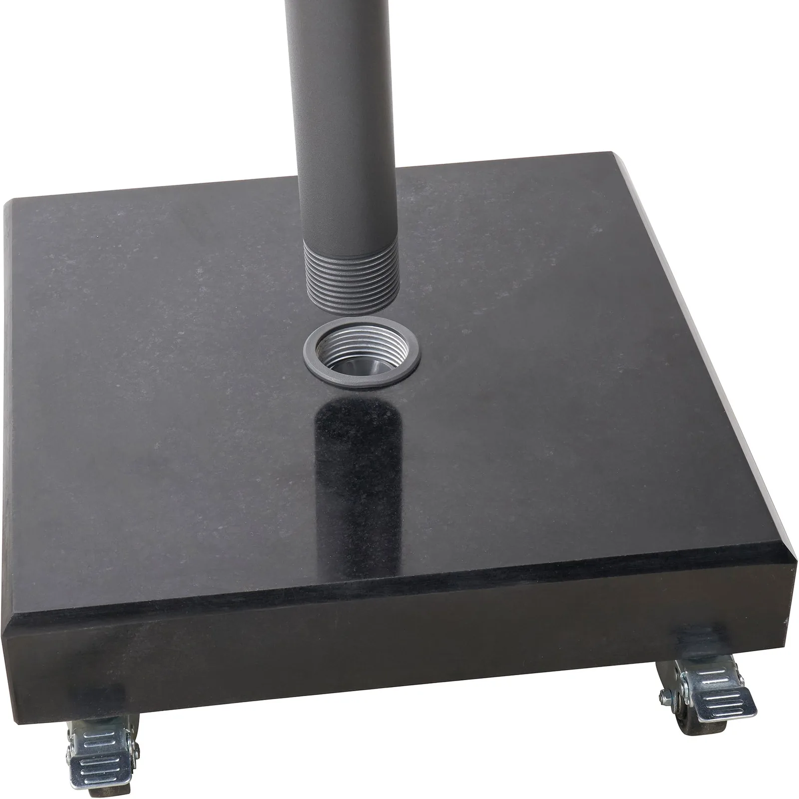Platinum Platinum Rome 40kg Polished Black Granite Parasol Base with Wheels — view 2 of 9