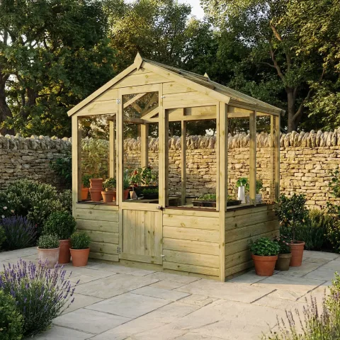 Mercia Garden Products Evesham Wooden Greenhouse