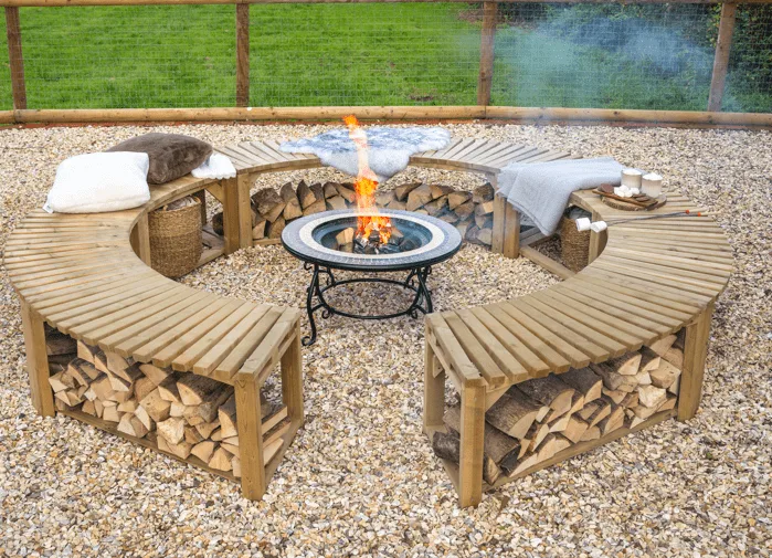 Curved Firepit Bench — view 3 of 3