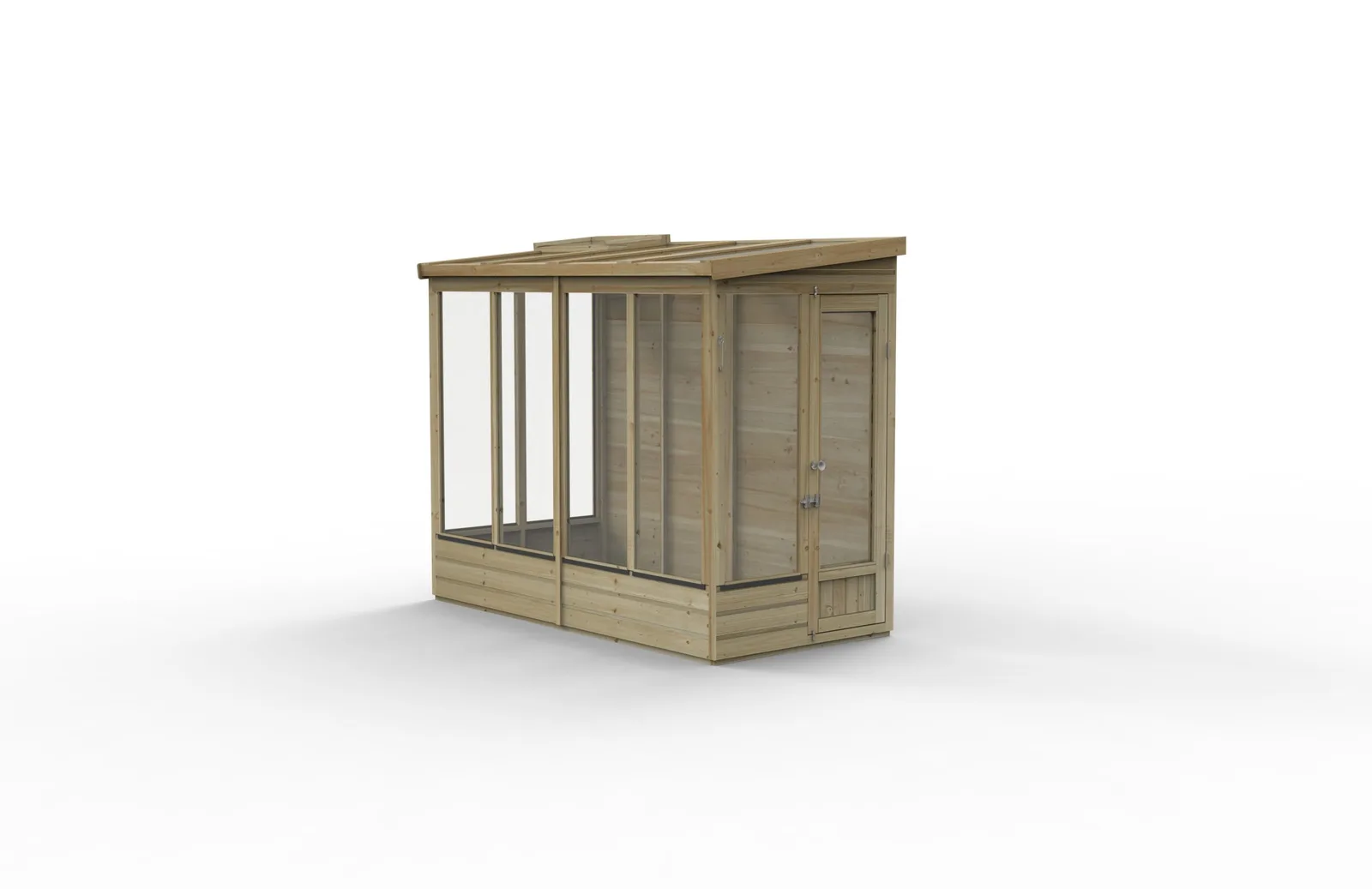 Wallscape Lean To Greenhouse 4 x 8 – Solid Back — view 3 of 17