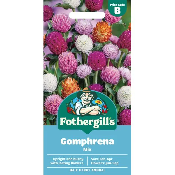 Mr Fothergills Gomphrena Mixed Flower Seeds