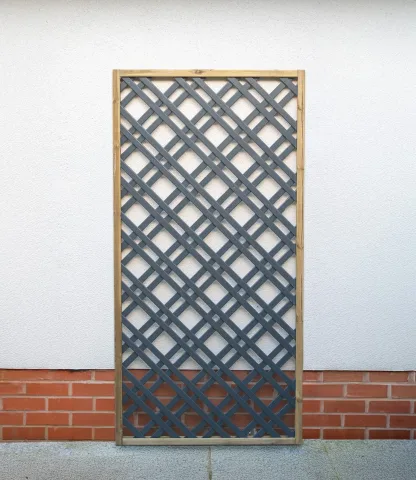 0.9m Grey Painted Lattice