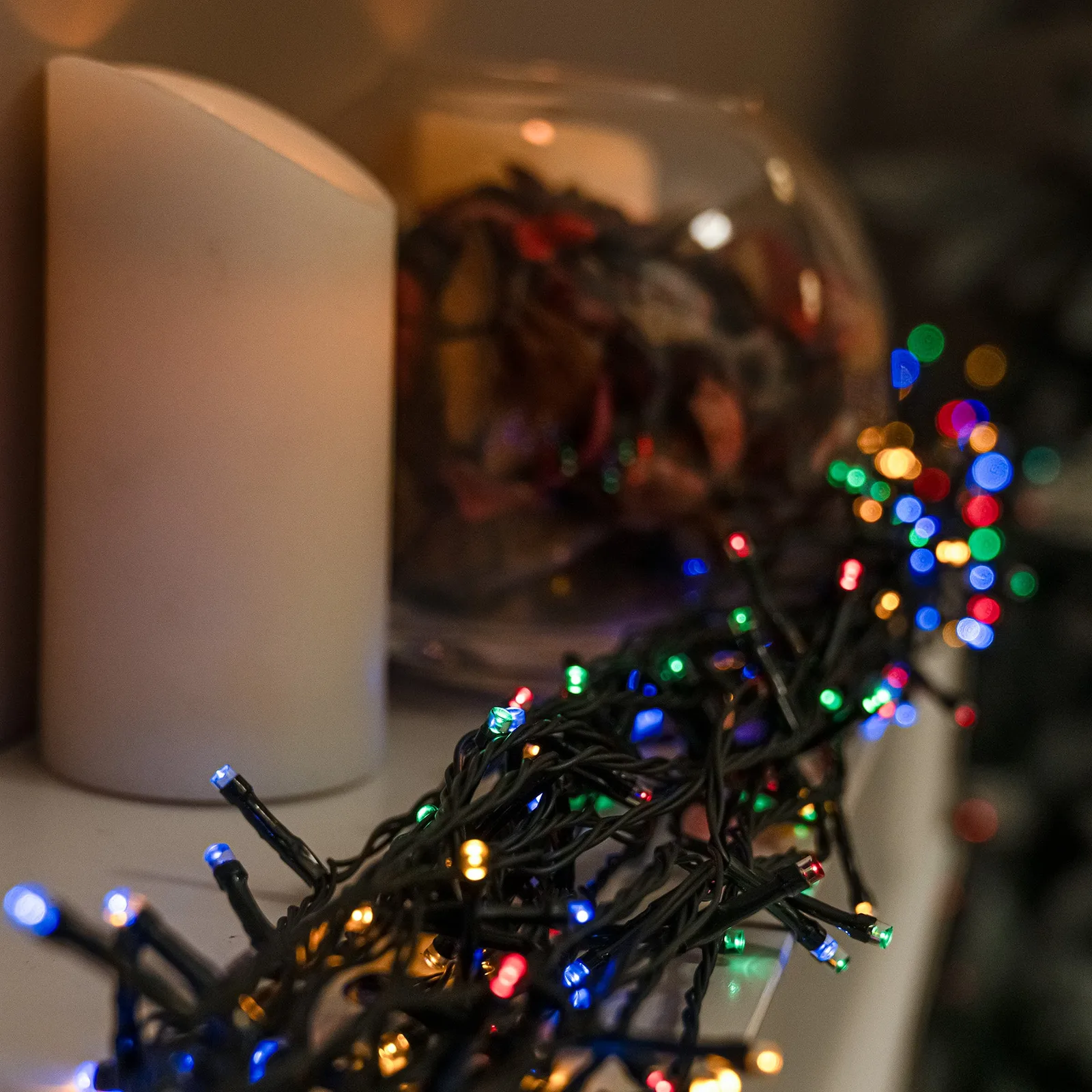 The Christmas Centre Multi-Coloured Battery Multi-Function Christmas String Lights with Green Cable 50,100,200,400 LEDs — view 2 of 6