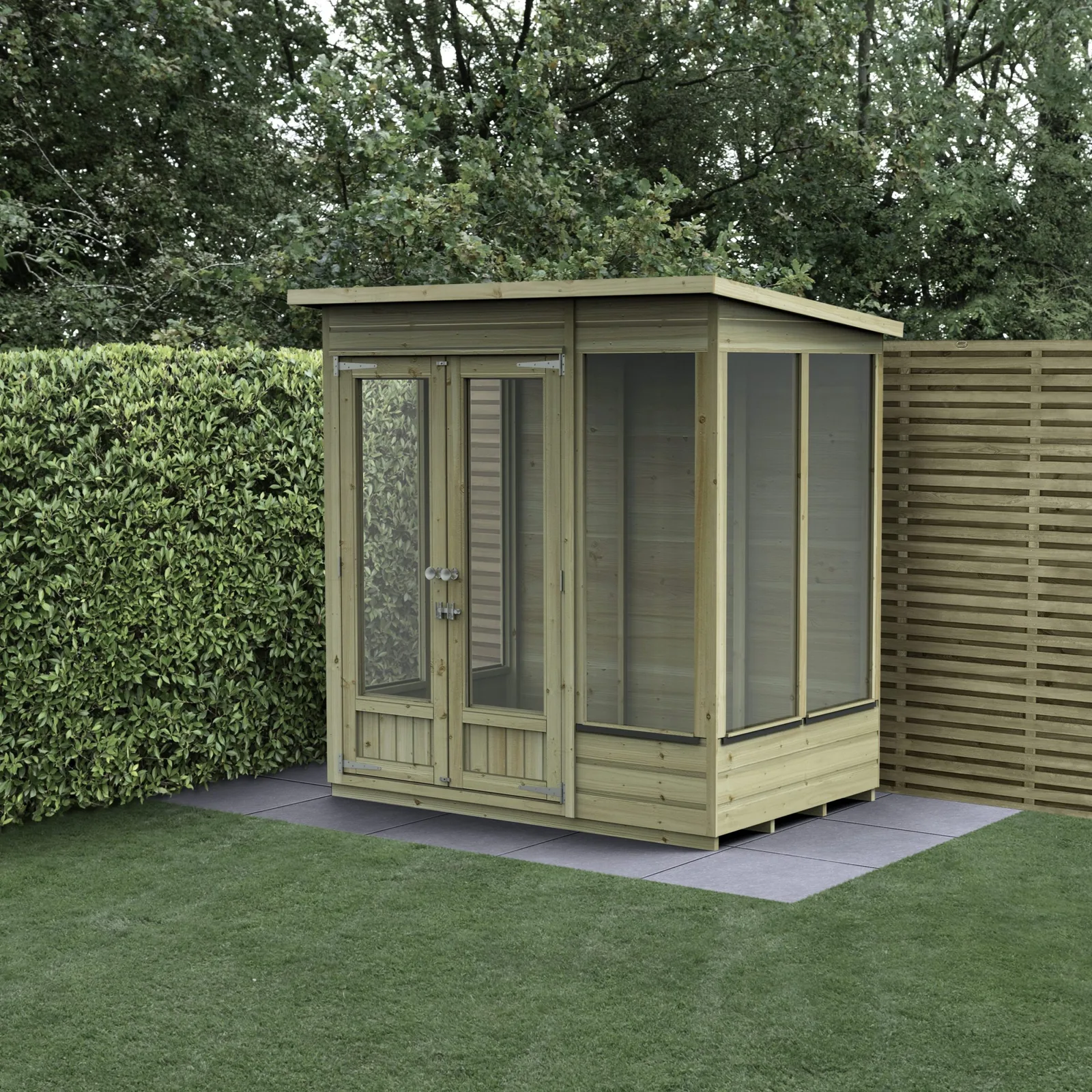 Beckwood Pent Summerhouse 6×4 – Double Door – 5 Windows